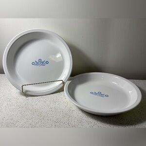 Set of 2 Corningware Blue Cornflower pie plates